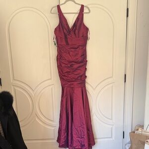 Elegant Burgundy Evening Gown
